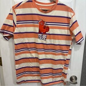 Disney Orange, White, and Purple Striped Tee